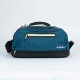 Bolsa de natación tipo duffle bag de 27 L azul con negro