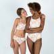 Traje de baño de natación blanco para niña Lila Pantai