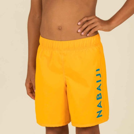 Bermudas Natación Swimshort 100 Basic Niños Naranja