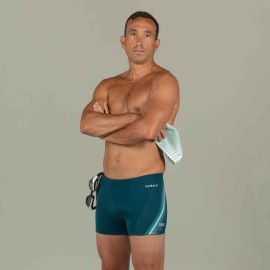 Traje de baño bóxer turquesa/verde para hombre Fiti Lini