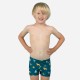 Traje de baño tipo bóxer azul oscuro con estampado de sabana para bebés