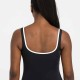 Traje de baño de natación tipo short con cierre negro para mujer Heva