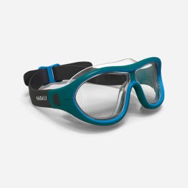 Máscara para alberca con cristales claros azul con negro unitalla Swimdow