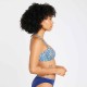 Top de bikini de surf estilo bandeau turquesa para mujer Laura Foly