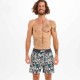 Bermuda de surf negro con estampado de 17" 500