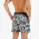 Bermuda de surf negro con estampado de 17" 500