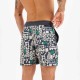 Bermuda de surf negro con estampado de 17" 500