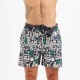 Bermuda de surf negro con estampado de 17" 500