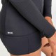 Chamarra de surf anti-UV con cierre y manga larga negra para mujer 500