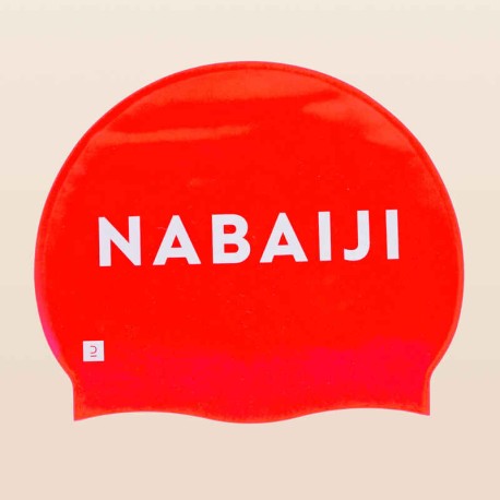 Gorro de natación de silicón rojo
