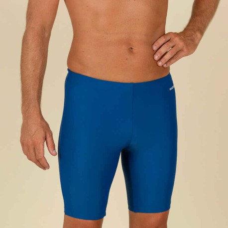 Traje de Baño Tipo Jammer Natación 100 Basic Hombre Azul