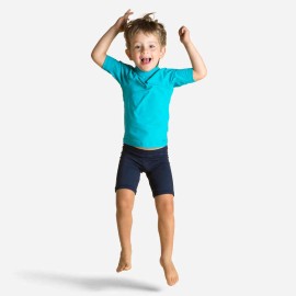 Playera anti-UV de manga corta azul para bebé