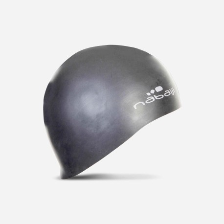 Gorra de natación de silicón fino gris unitalla