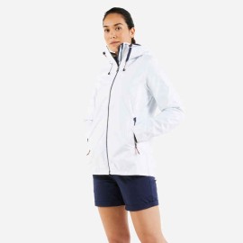 Chamarra de vela con lluvia Sailing 100 Mujer Blanco Impermeable