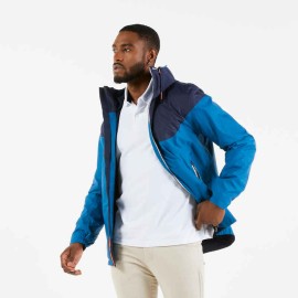 Chamarra Vela Sailing 100 Adulto Azul Claro y Azul Marino DDY Impermeable Rompevientos