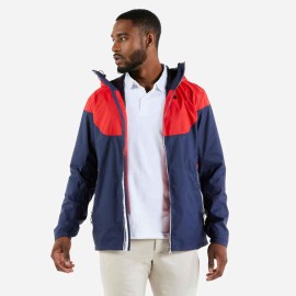 Chamarra Vela Sailing 100 Adulto Azul Rojo Impermeable Rompevientos