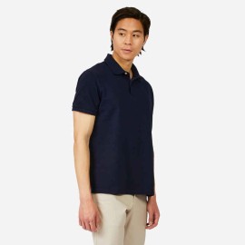 Polo marino de manga corta azul marino para hombre Sailing 100