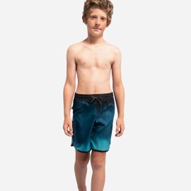 Boardshort azul/negro para niño 500