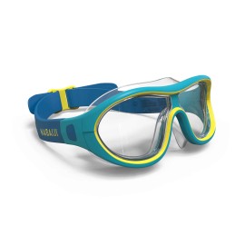 Máscara acuática con cristales claros azul/amarillo para niños Swimdow