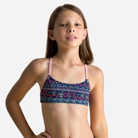 Top Bikini Natación Basic Lila Luna Niña Azul 2 Piezas