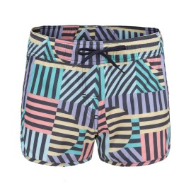 Boardshort corto para mujer - Surf Tini Graphiti - Cintura Elástica - Cordón Ajuste