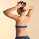 Top Bikini Natación Basic Lila Luna Niña Azul 2 Piezas