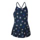 Traje de baño con faldita Lila - Azul Marino