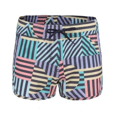 Boardshort corto para mujer - Surf Tini Graphiti - Cintura Elástica - Cordón Ajuste