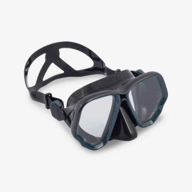 Máscara Buceo 500 Dual Negro Gris