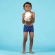 Traje de baño tipo bóxer azul con estampado de cangrejos para bebés/niños
