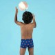 Traje de baño tipo bóxer azul con estampado de cangrejos para bebés/niños