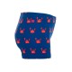 Traje de baño tipo bóxer azul con estampado de cangrejos para bebés/niños