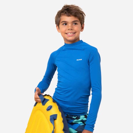 Playera Anti-UV Top Solar - Niños - Azul - Manga Larga
