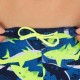 Traje de baño estilo bóxer de natación azul/amarillo neón para niños Fitib