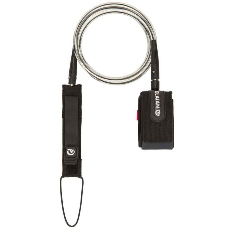 Correa Surf Olaian Negro 6' (183 cm) Diámetro 7 mm