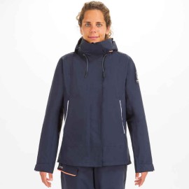 Chamarra Impermeable de Vela para Mujer- Sailing 300 - Rompevientos - Azul Marino