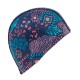Gorro de natación de punto revestido azul/rosa con estampado canopa talla G