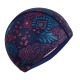 Gorro de natación de punto revestido azul/rosa con estampado canopa talla G