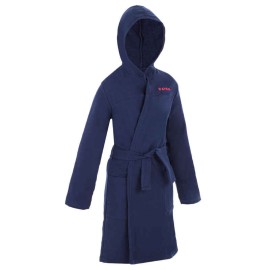 Bata Capucha Algodón Ligera Niño Azul Marino