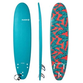 Tabla de surf de espuma SOFT500 7'8" + 1 Correa + 3 Quillas