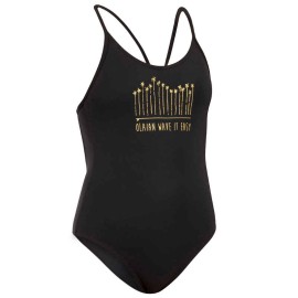Traje de baño para niña HILOE 100 - Negro