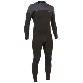 Traje Surf 500 Hombre Negro Gris Neopreno 4/3 mm