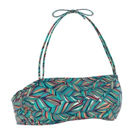 Top Bikini Surf Palabra de Honor Olaian Laura Mujer Bandeau Copas Azul Dorado