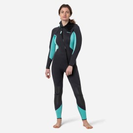 Traje de Buceo con Botella SCD 100 Mujer Gris Azul 5 mm
