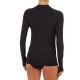 Playera de surf anti-UV de manga larga negra para mujer
