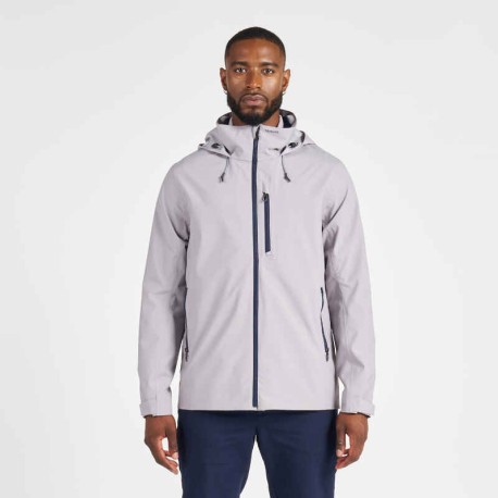 Chaqueta Vela Sailing 300 Hombre Gris Claro Impermeable Cortavientos