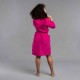 Bata de algodón rosa para mujer