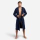Bata de algodón orgánico azul oscuro para hombre