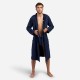 Bata de algodón orgánico azul oscuro para hombre