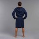 Bata de algodón orgánico azul oscuro para hombre